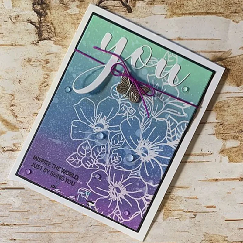 

Metal Cutting Dies New 2021 and Clear Stamps Scrapbooking for Paper Making Flowers and Word Embossing Frames Card Craft Set