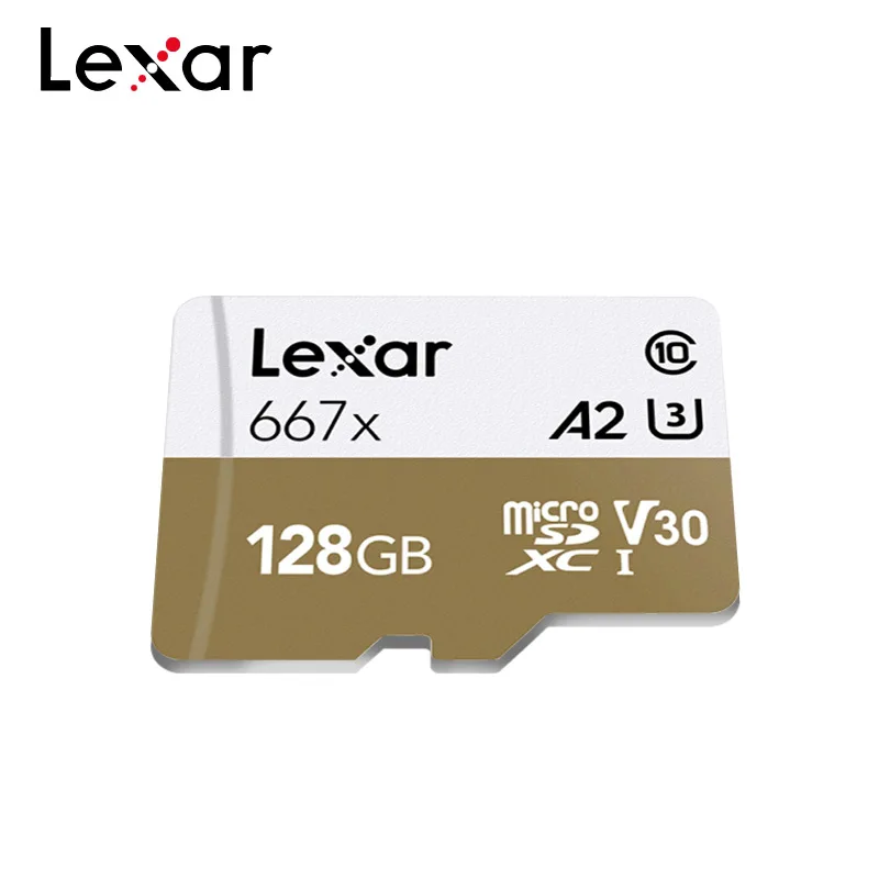 Продукт Lexar слот для карт памяти до 100 МБ/с. микро SD карты 667x C10256GB TF Card128GB Бесплатный адаптер для беспилотная спортивная видеокамера