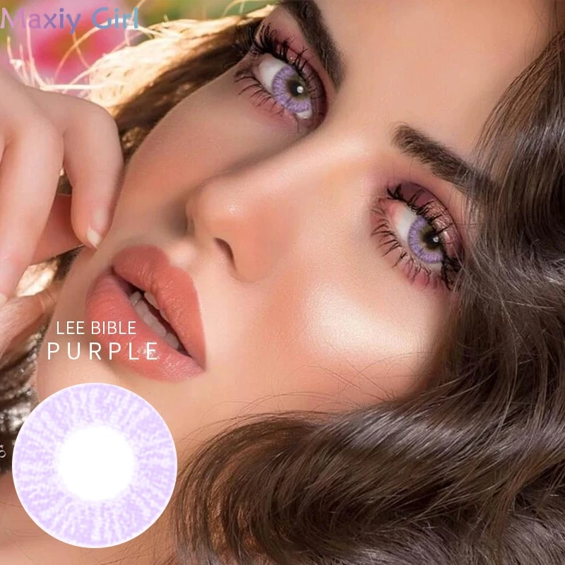 Розовые Контактные линзы светло-цветные для больших глаз красивые зрачки