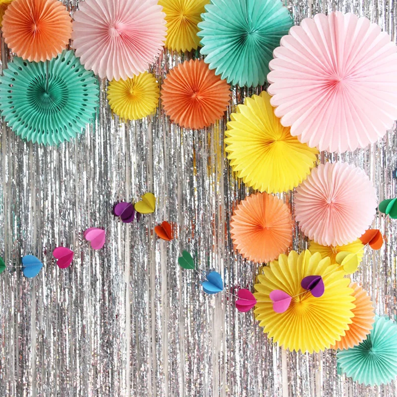 1 шт. 40 см бумажные салфетки с вырезами вееры подвесные ремесла для детского