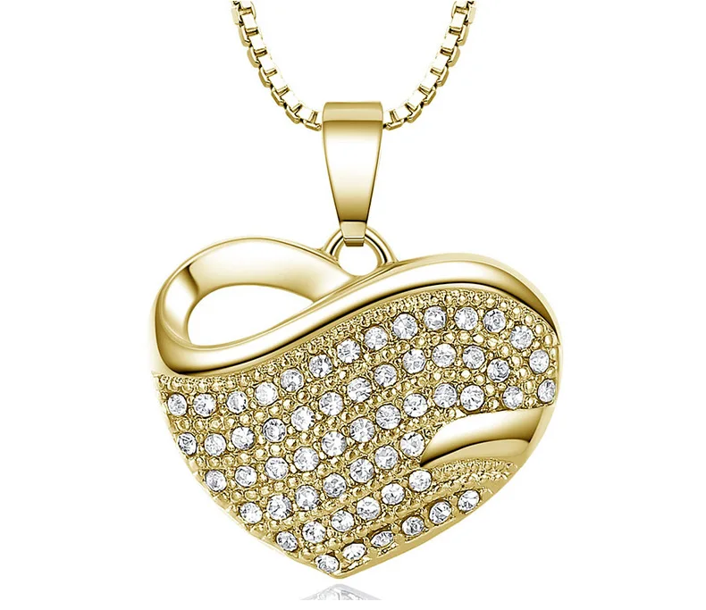 Новинка 2015 модные милые ожерелья с двойным сердцем и серьги ювелирные наборы