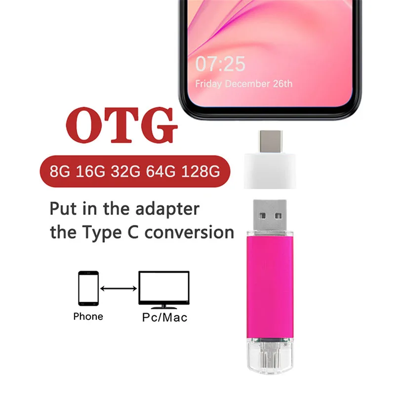 Бесплатный Логотип модные usb2.0 OTG флеш накопитель 64 ГБ USB флэш 32 Гб оперативной