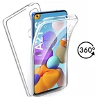 Двойной противоударный чехол для Samsung Galaxy A01 Core A11 A21S A31 A41 A51 A71 A10S A20E A20S A30S A50 A70, силиконовый чехол с полным покрытием 360
