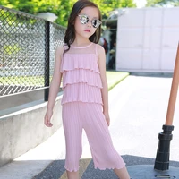 summer clothes for girls solid sleeveless vestpants children clothing suit teenage kids girls clothes sets 4 6 8 10 11 12 years