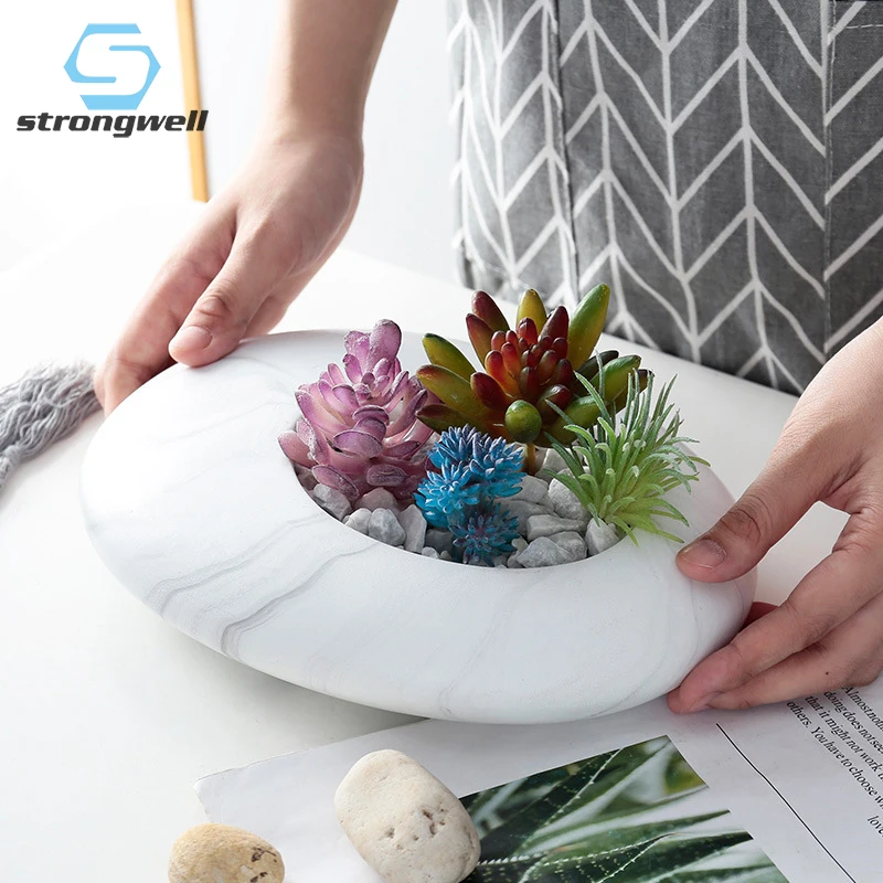 Strongwell набор керамических овальных горшки для садовых цветов цветок контейнер