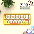 Беспроводная клавиатура Ajazz 308i BT, портативная мини-компактная ретро-клавиатура с круглой крышкой, 84 клавиши для ПК, ноутбуков, WiniOSAndroid