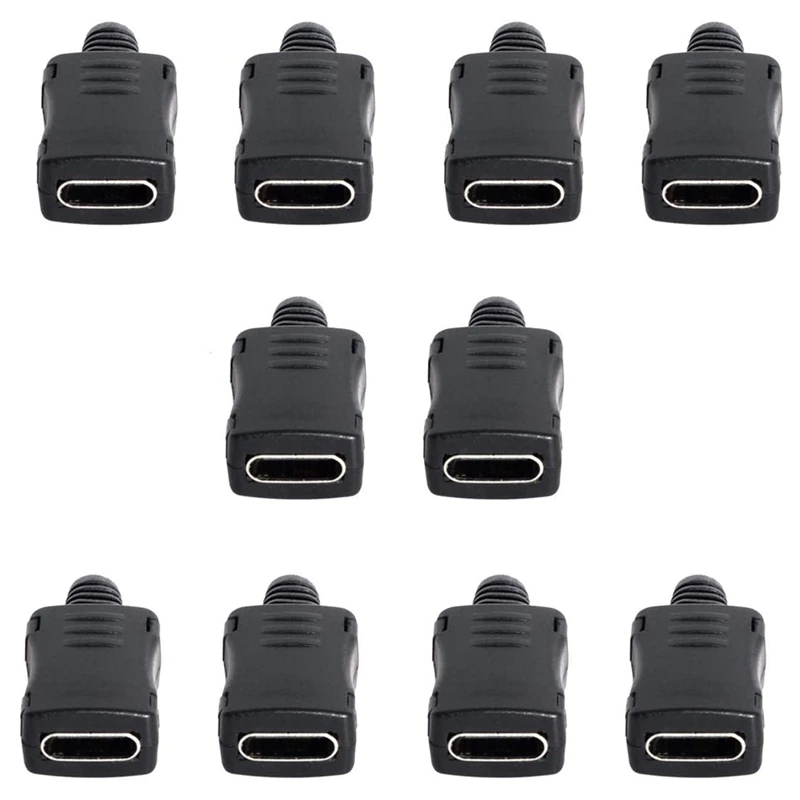10 шт. 4-контактный разъем типа C USB гнездовой SMT Тип с корпусом для - Цена: 917.99
