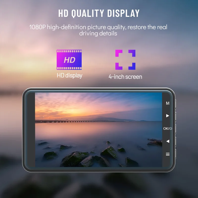 Автомобильный видеорегистратор Pongki X6 FHD с двумя объективами 1080P GPS ночное видение