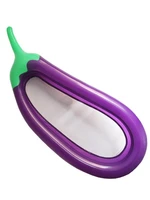 iatable eggplant shaped floating raft summer pool floating row water hammock recliner swimming ring adults water party toy