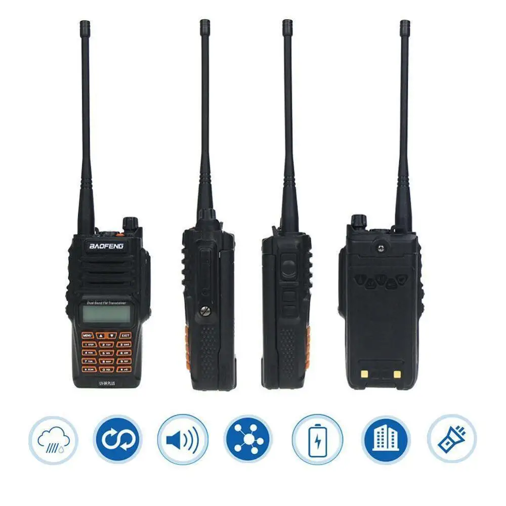 

2021 Baofeng UV-9R Plus Waterproof IP57 Walkie Talkie Long Two 1-15 High portable CB UV9R-ERA Range Radio Way Power km Ham N0J5