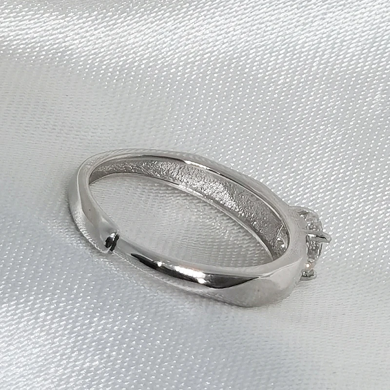 MeiBaPJ 4mm Glittering Moissanite Gemstone Classic Simple Ring for Women 925 Sterling Silver Fine Wedding Jewelry | Украшения и