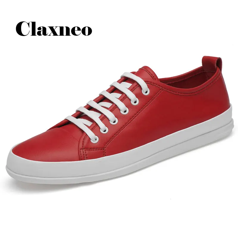 Мужская кожаная обувь повседневные кроссовки лето осень 2020 мужская красный