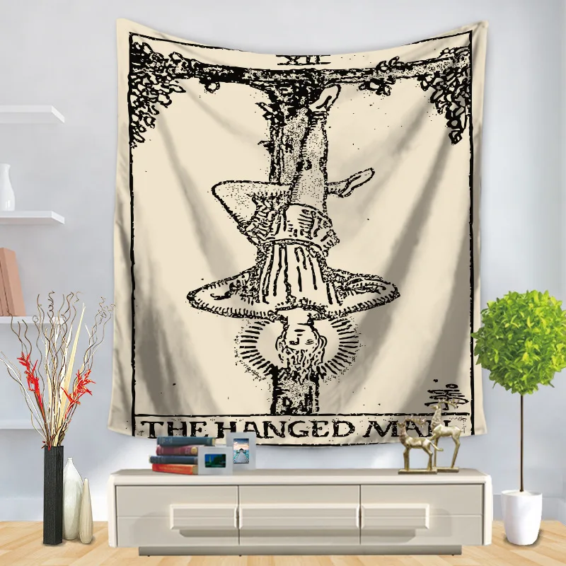 Гобелен с карточками Таро настенный астрологический коврик для гадания пляжный