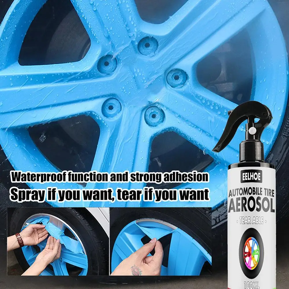 

100/30ml Car Tire Body Wheel Self-painting Paint Spraying Paint Change Hub Car Wheel Auto Wheel Film Tire Color Film Sprayi F1O2