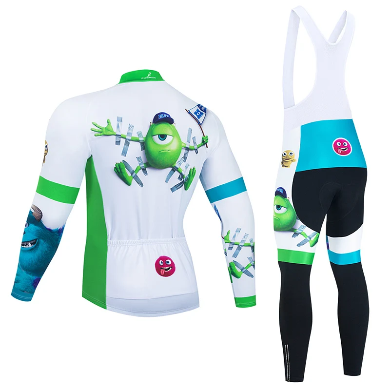 Crossrider 2022 Winter Thermal Fleece Cartoon Cycling Clothing MTB Bike Jersey Ropa Ciclismo Bicycle Clothes Mens Long Bib Set | Спорт и