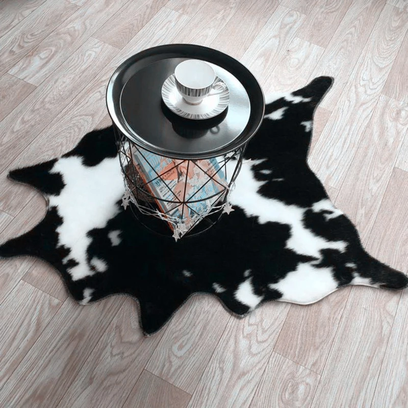 

Simulation Cow Carpet Modern Style Irregular Rug for Bedroom Living Room Home Floor DSD666