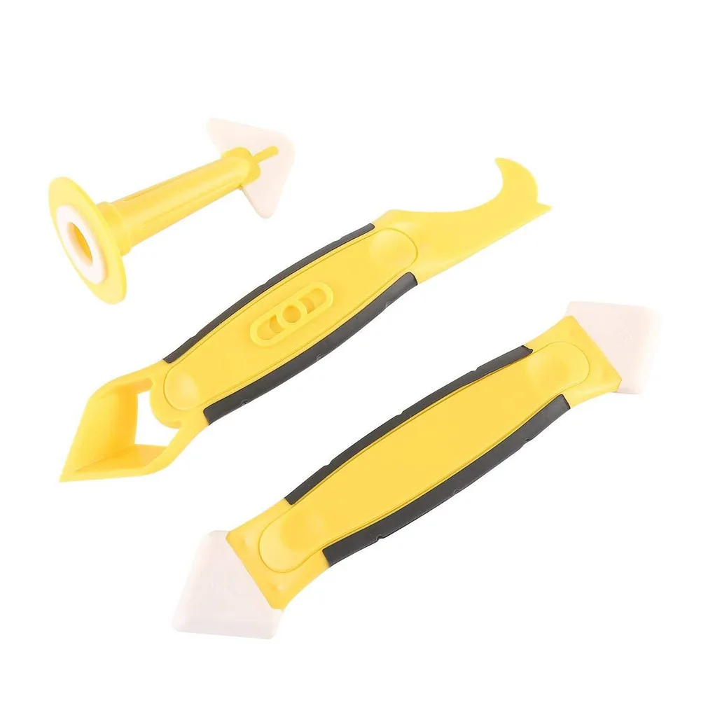 

3 In1 Glass Glue Angle Scraper Adhesive Durable Silicone Caulking Mould Removal Silicone Tools Kit