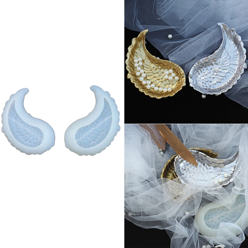 

Поднос для хранения в форме крыла, силиконовая форма, подвески, изготовление ювелирных изделий, форма для уф смолы, силиконовая форма для юв...