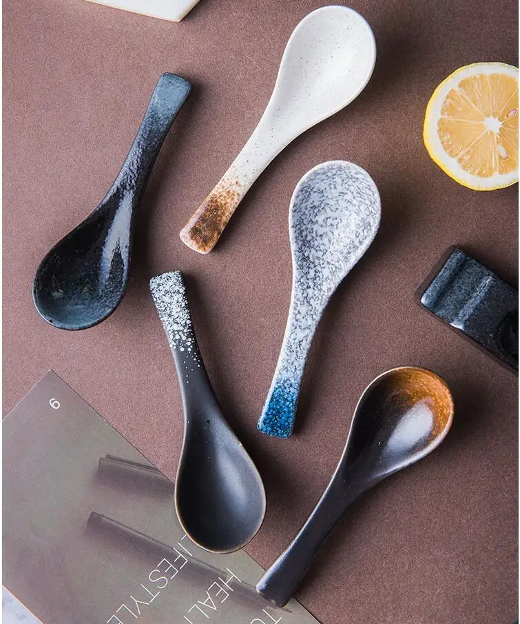 

Ceramic Spoon Household Tableware Drinking Soup Spoon Home Decoration Rice Spoon Dinner Spoon Restaurant Ornaments Crafts