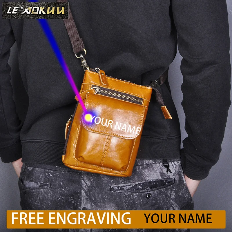 Сумка мессенджер мужская из натуральной кожи многофункциональный дизайнерский