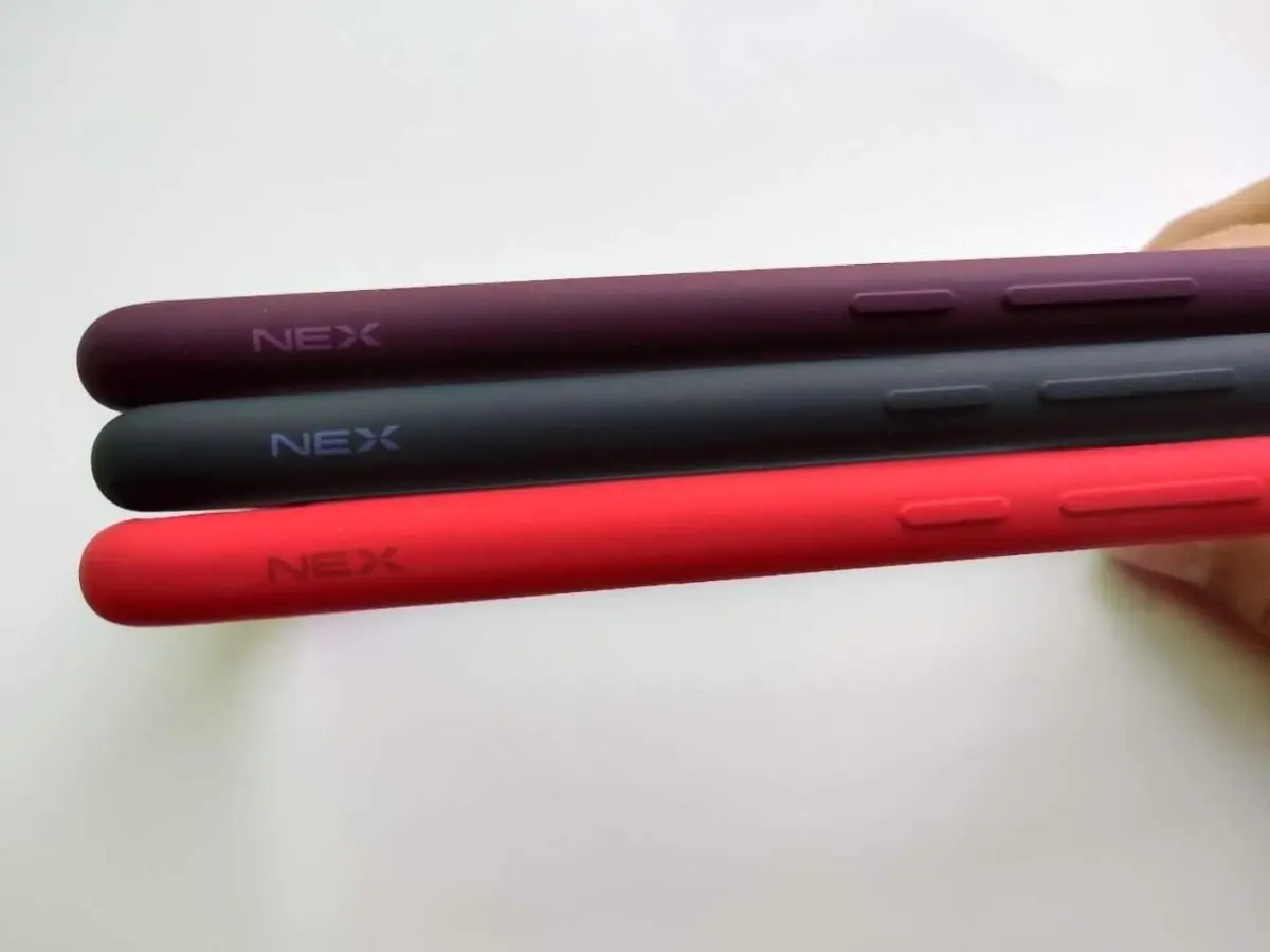 Бампер для vivo NEX версия с двумя экранами жидкий силикон оригинальное качество