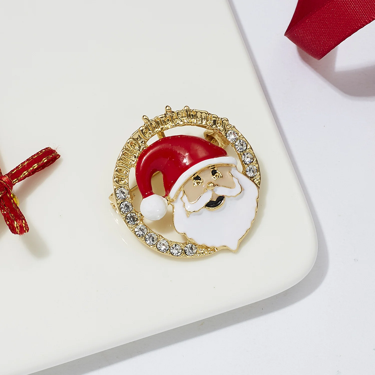 Merry Christmas броши на булавке милый Санта Клаус шляпа прекрасный Лось подарок эмаль значок брошь год Рождество Санта Клаус брошь с животными