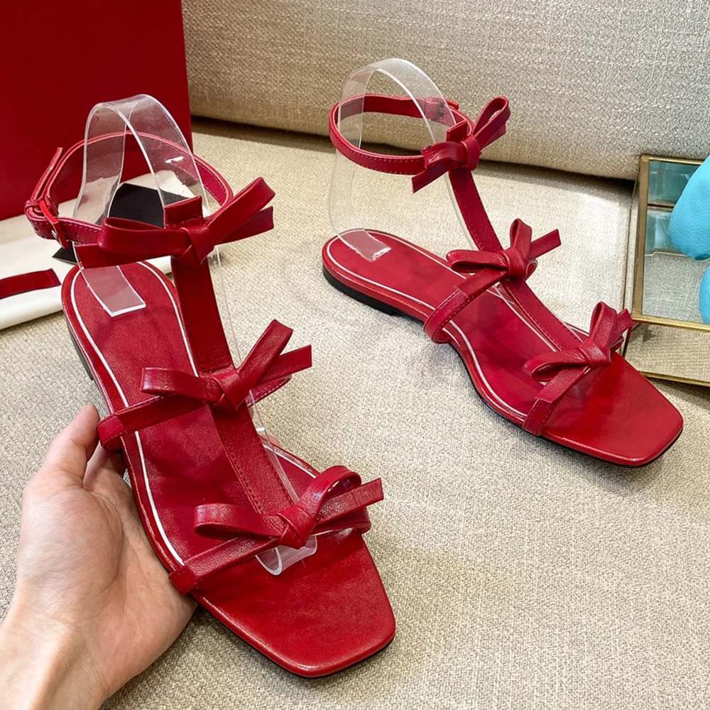 Летние тапочки для женщин новейший дизайн бант классическая женская обувь