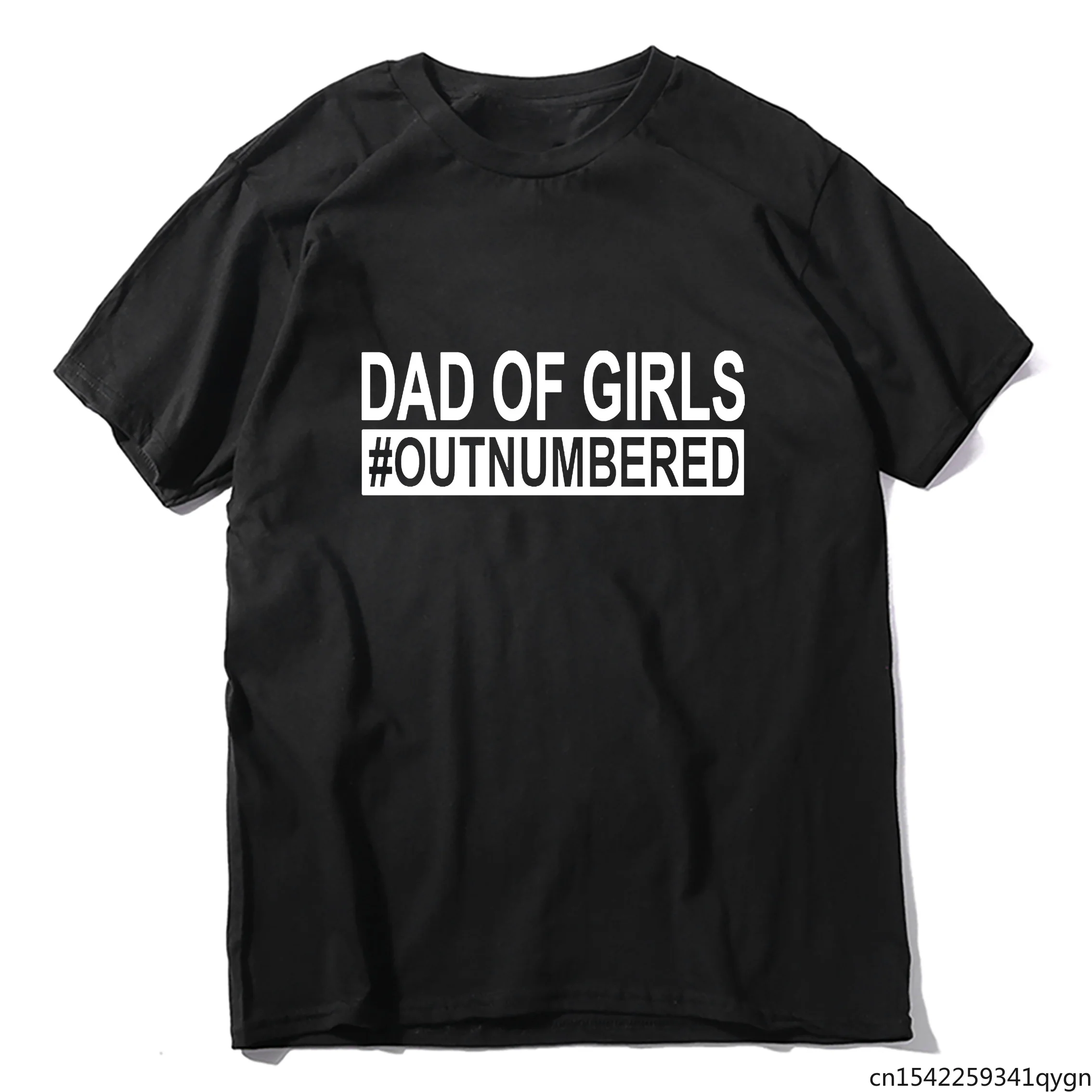 

Unisex Dad of Girls Outnumbered Father's Day Gift From Daughter Father's Day Men's Short Sleeve T-Shirt Streetwear
