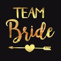 3pcs gold team bride tribe temporary tattoo bachelor bride party sticker decoration marriage bridal to be party supplies