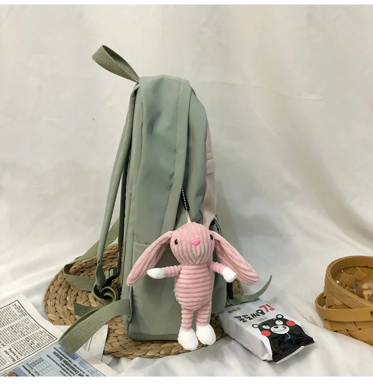 Экологичный Зеленый Нейлоновый Рюкзак на молнии с мультипликационным рисунком