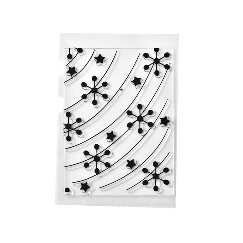 Линия снежинок прозрачные штампы 2019 резиновая Прозрачная силиконовая печать для