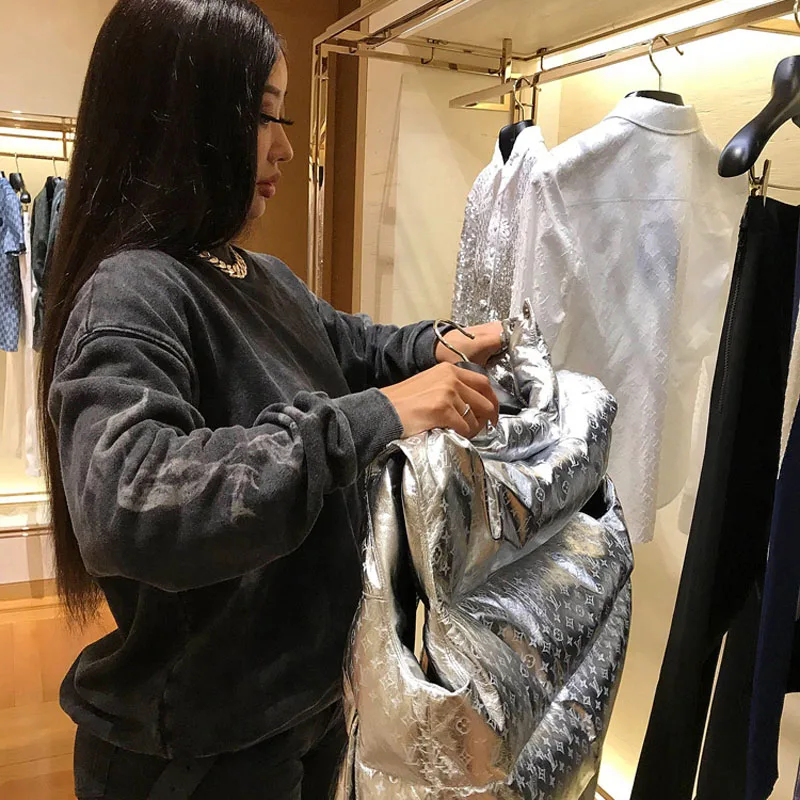 Уличный хлопковый свободный свитер с капюшоном 2 цвета | Женская одежда