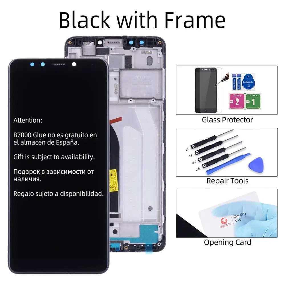 Black with Frame 5." 720 x 1400 Дисплей для Xiaomi Redmi 5 ЖК-экран для Redmi 5 LCD MDG1 MDTI с рамкой Запасные части - Цвет: Black with Frame