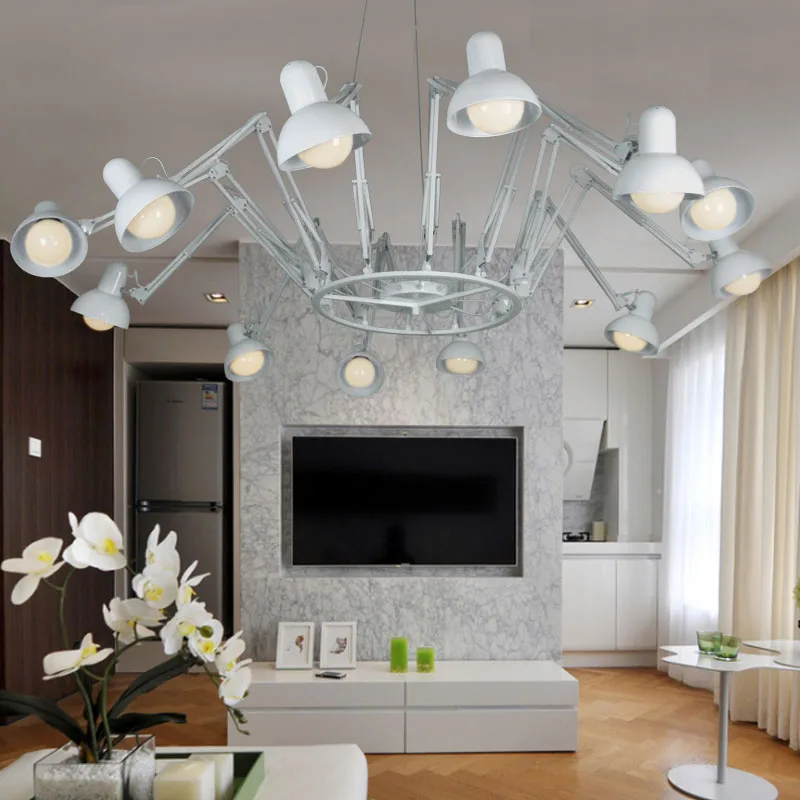 Выдвижная люстра в американском ретро стиле с железным пауком креативная