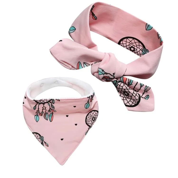 Новое поступление 2021 хлопковый детский нагрудник с мультяшным принтом головной