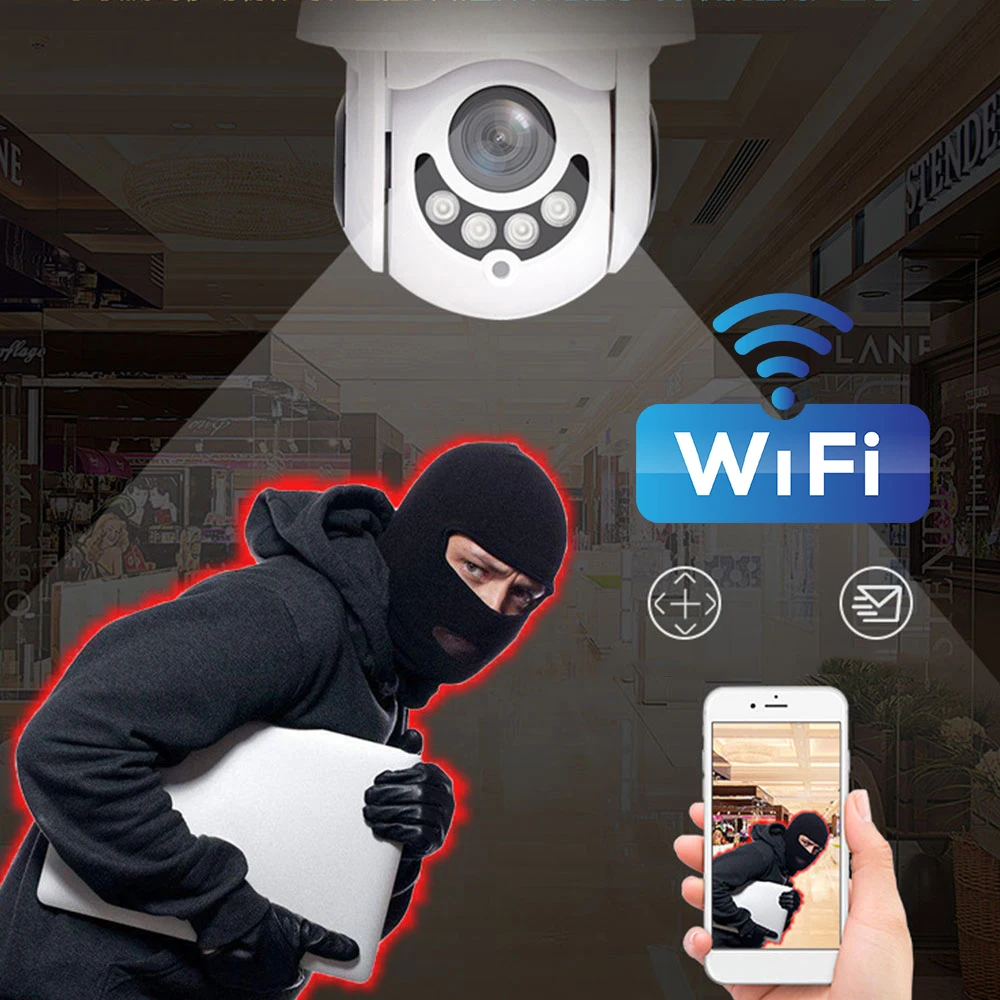 Купольная Wi-Fi камера наблюдения ночного видения для внутреннего обнаружения