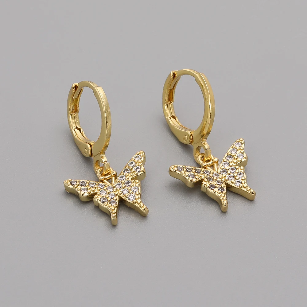 

2021 New Fashion Butterfly Dangle Earrings Women Simple Trendy Gold Color Dainty Drop Earrings For Women Jewelry Gift