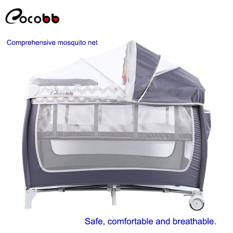 Многофункциональная детская кроватка складная удобная переносная подгузник