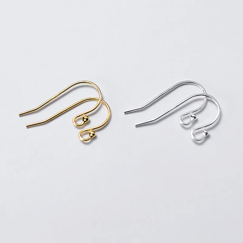 4 шт./лот 100% Стерлинговое Серебро 925 пробы женские серьги Крючки ручной работы S925 серебро Женский Разъем Ушная проволока крючок DIY Ювелирные изделия фурнитура