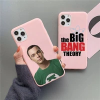 bazinga the big bang theory phone case pink candy color for iphone 11 12 mini pro xs max 8 7 6 6s plus x se 2020 xr