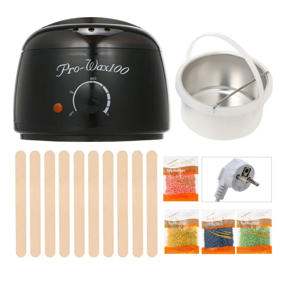 Черный Pro Warmer Wax Heater 500cc SPA Hand Epilator Feet Paraffin Heater Body Depilatory Hair Removal Tool Bean Kit - Цвет: Черный