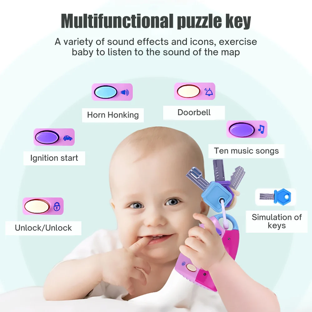 Детская игрушка музыкальный Автомобильный ключ вокальный умный пульт