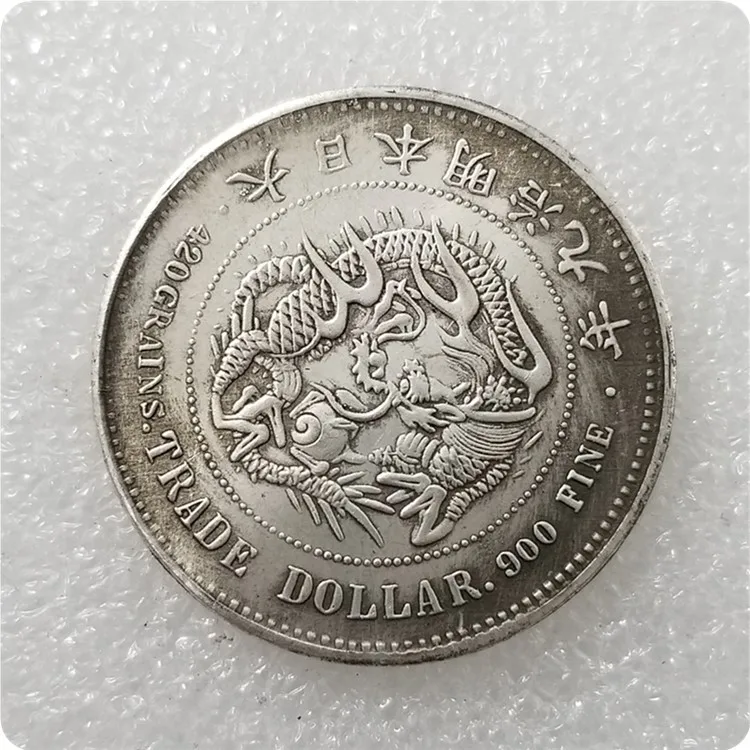 

Antique crafts Japanese silver dollar to make old silver dollar