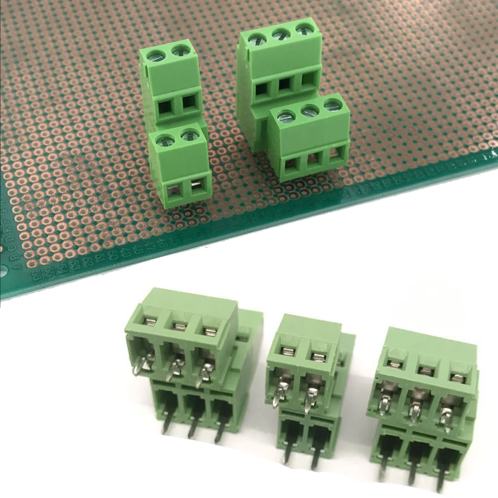 2-контактный 3-контактный 5 08 мм/0 2 дюйма двухрядный коннектор PCB для винтовой