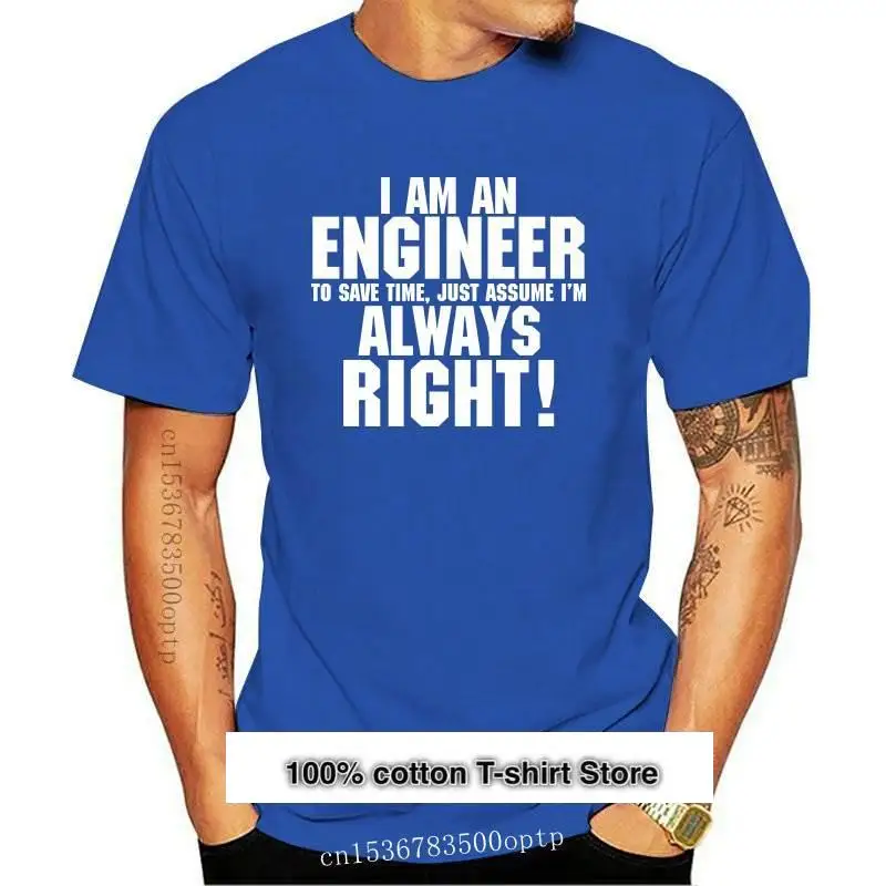 

Camisetas con eslogan "I AM AN ENGINEER ALWAYS just" para hombre, ropa de calle informal a la moda, camisetas de verano, nuevas