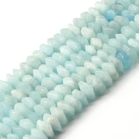 natural blue aquamarines mineral bead 6x11mm irregular loose spacer rondelle stone beads for jewelry making diy bracelet 7 5