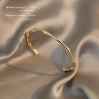 2020 new design bamboo shape adjustable size bracelet for woman fashion luxury korean jewelry retro girls unusual bracelet