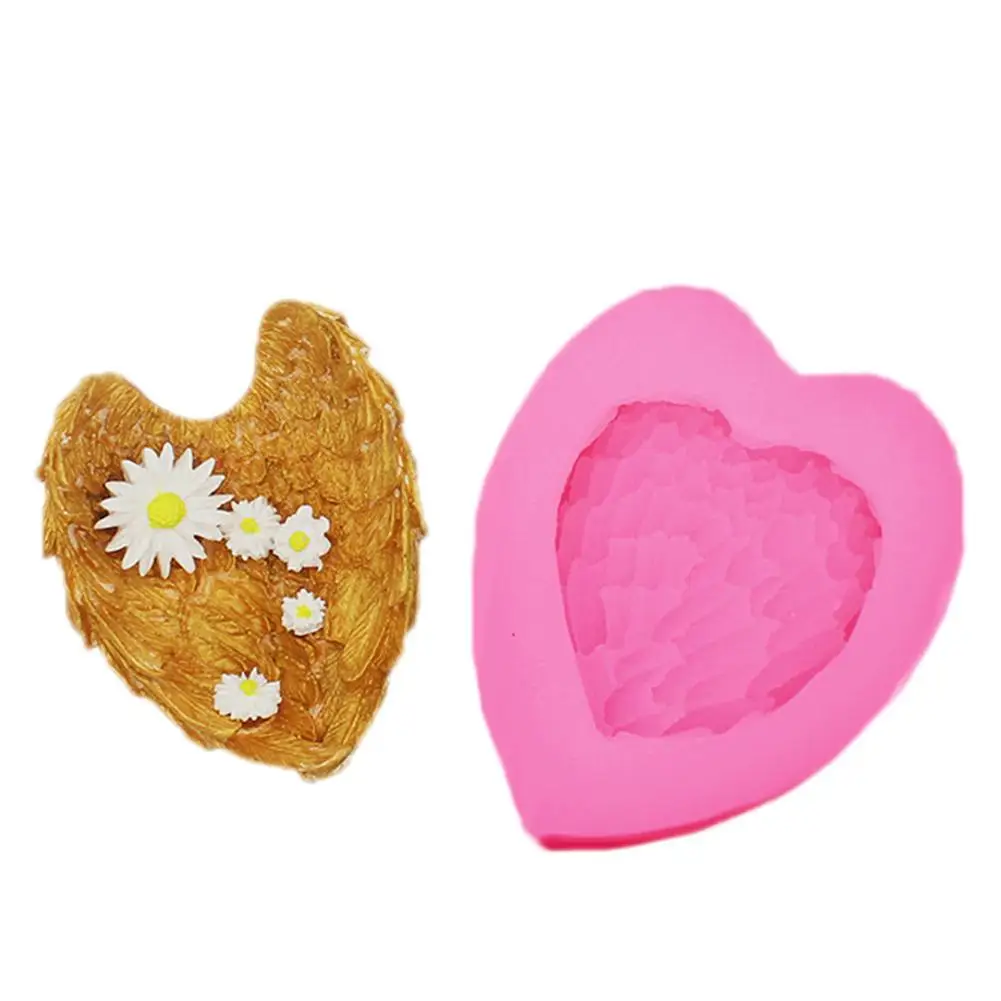 Силиконовая форма для хранения крыльев и перьев в виде сердца 40 А|Глиняные формы|