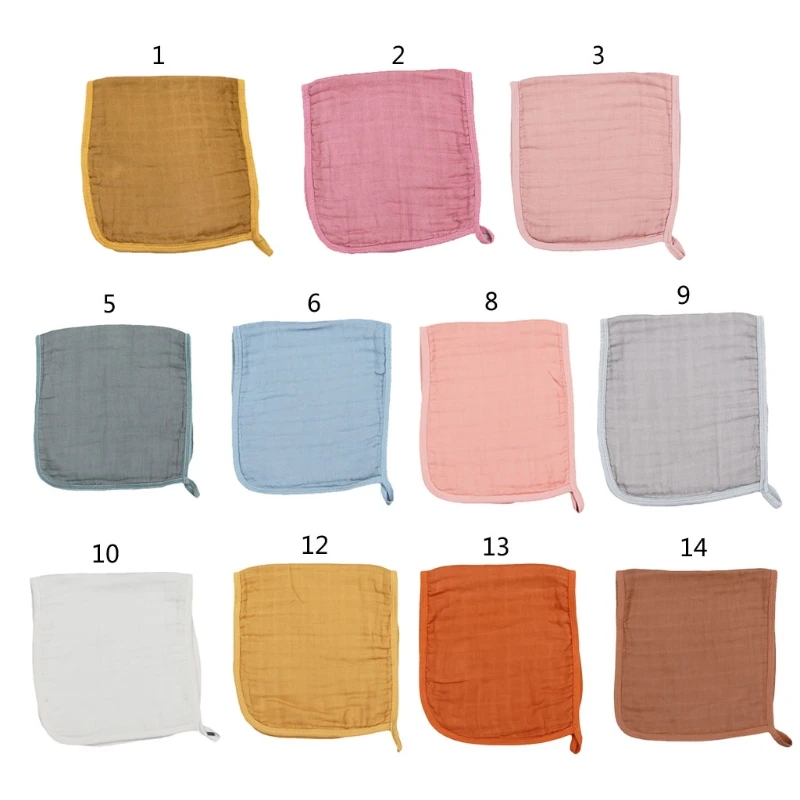 

Bamboo Cotton Baby Burp Cloth Soft Super Absorbent Plain Solid Color 6 Layers Newborn Infant Burping Cloths Rags Towel