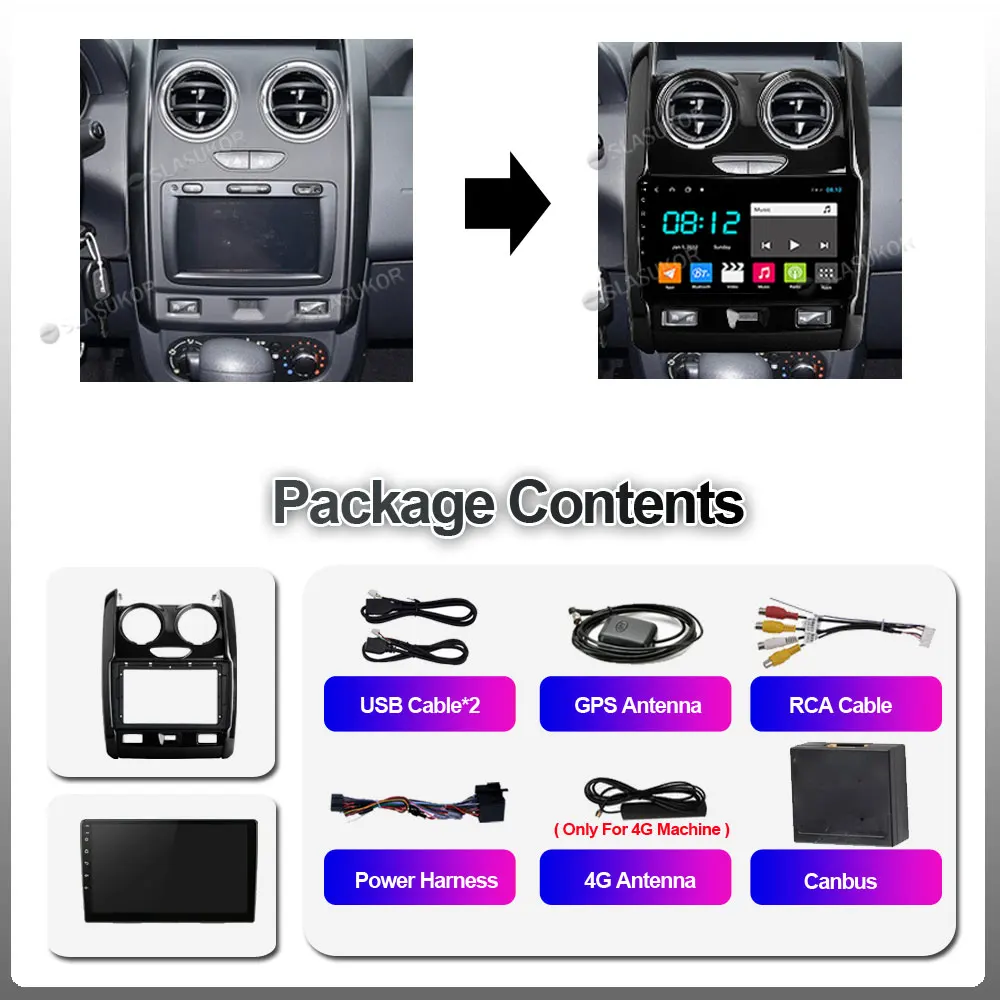 Android 10.0 Multimedia Player For Renault Duster 2015 2016 2017- 2020 Navigation 4G Car Auto Radio GPS Keine No 2din 2 din DVD |